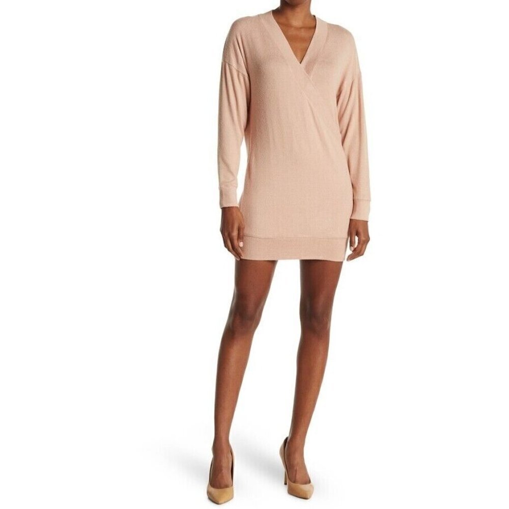 SOCIALITE Women Long Sleeve Cross Front Sweater Dress BNWOT Small Long Sleeve